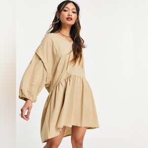 Mango Oversized V-Neck Babydoll Dress - Size 6